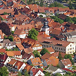 Blick auf die Stadtmitte von der Adolfsburg